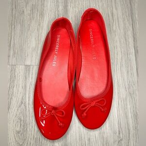 Sincerely Jules Shoes Womens sz:8M Red Ballet Slipper Feminine Coquette Romantic